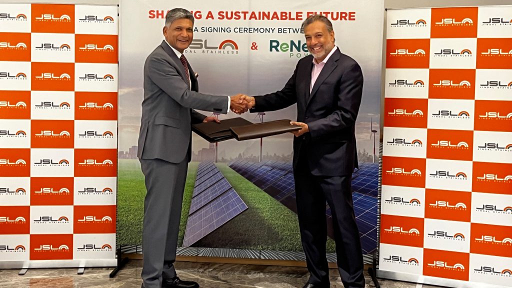 Jindal Stainless teams up with ReNew Power to setup 300 MW renewable