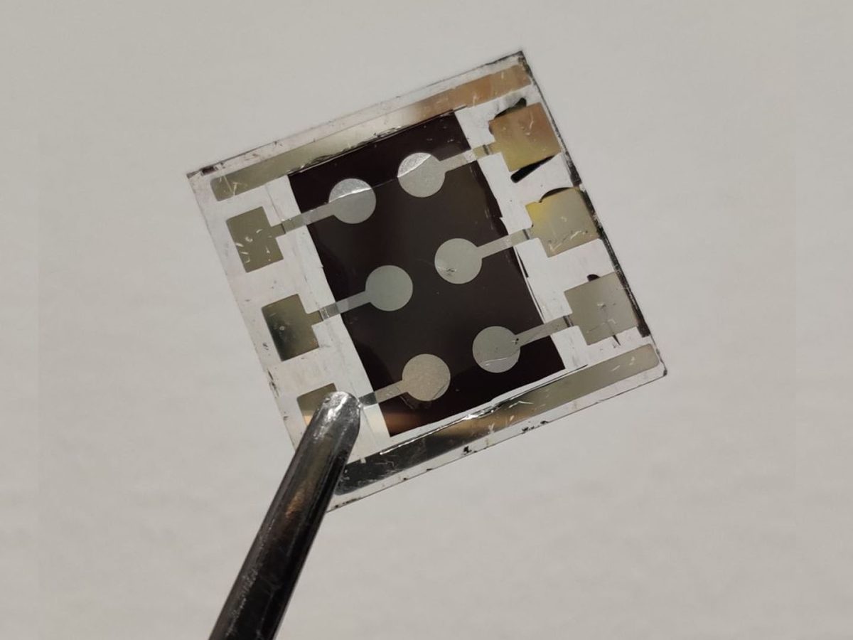 Photo of perovskite solar cells with novel SAM. (Photo credit: Professor Zhu Zonglong’s research group / City University of Hong Kong)