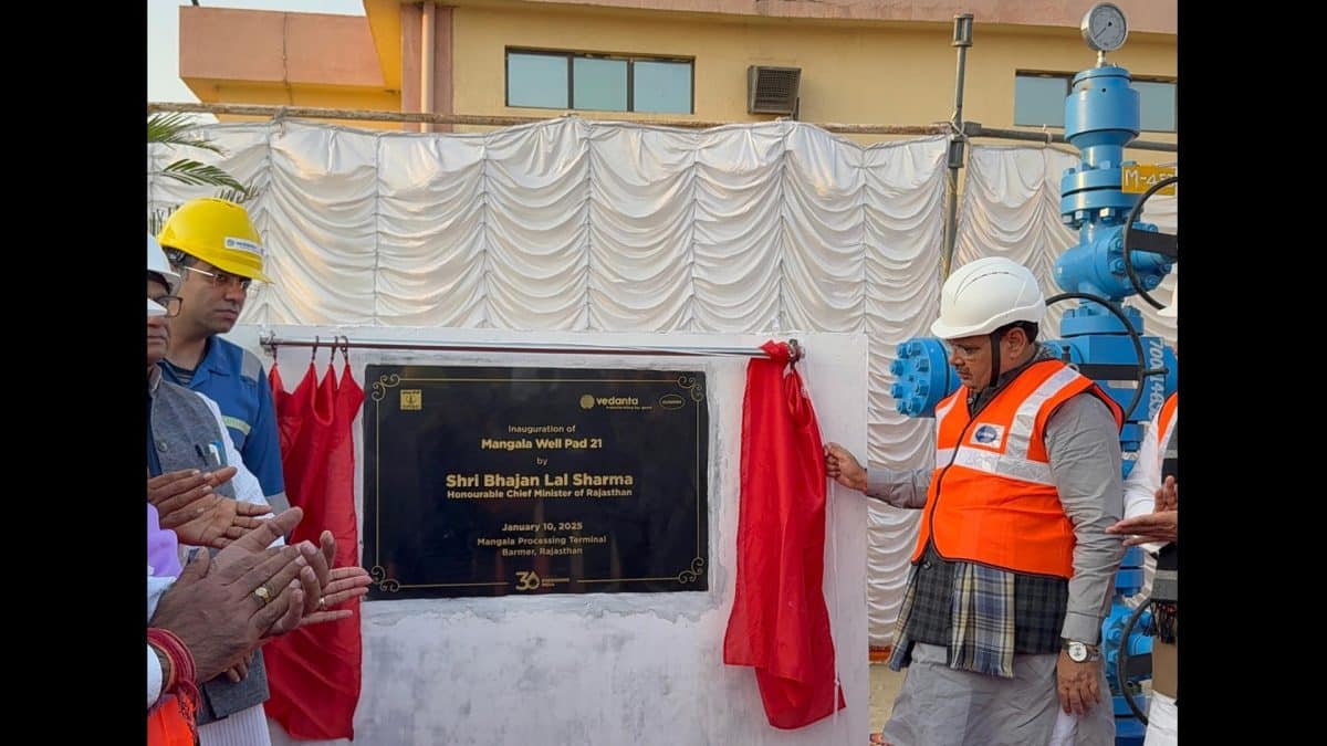 Hon’ble Chief Minister of Rajasthan, Shri Bhajan Lal Sharma laid the foundation stone for Cairn’s Mangala Well Pad 21 in Barmer