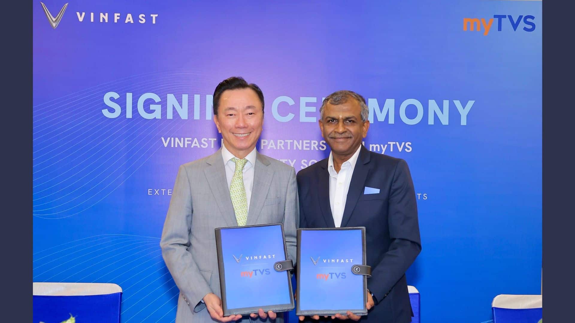 VinFast partners with myTVS to launch 120 service workshops across India