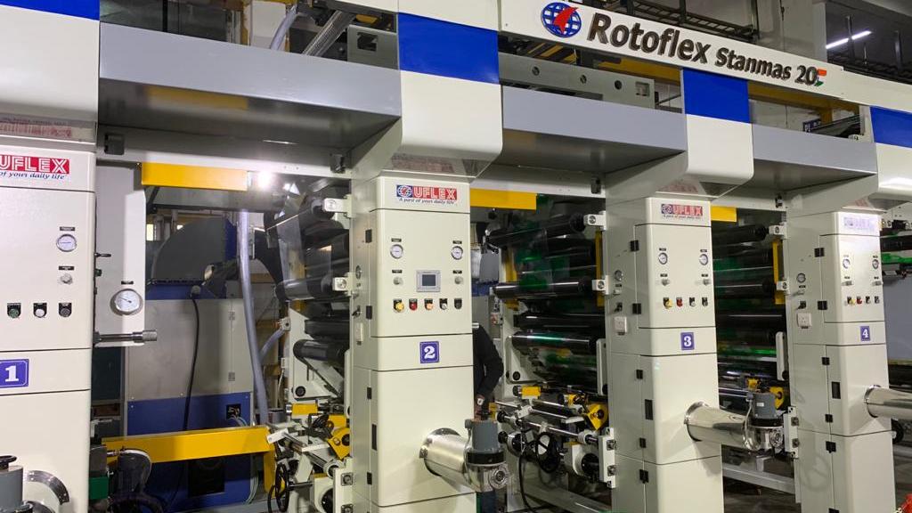 UFlex demonstrates a Rotogravure Printing Press designed to print on